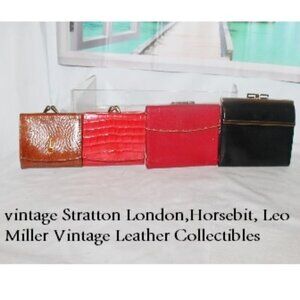 Vintage Excellent Different Textures Stratton London Leo Miller Paris Wallet Lot